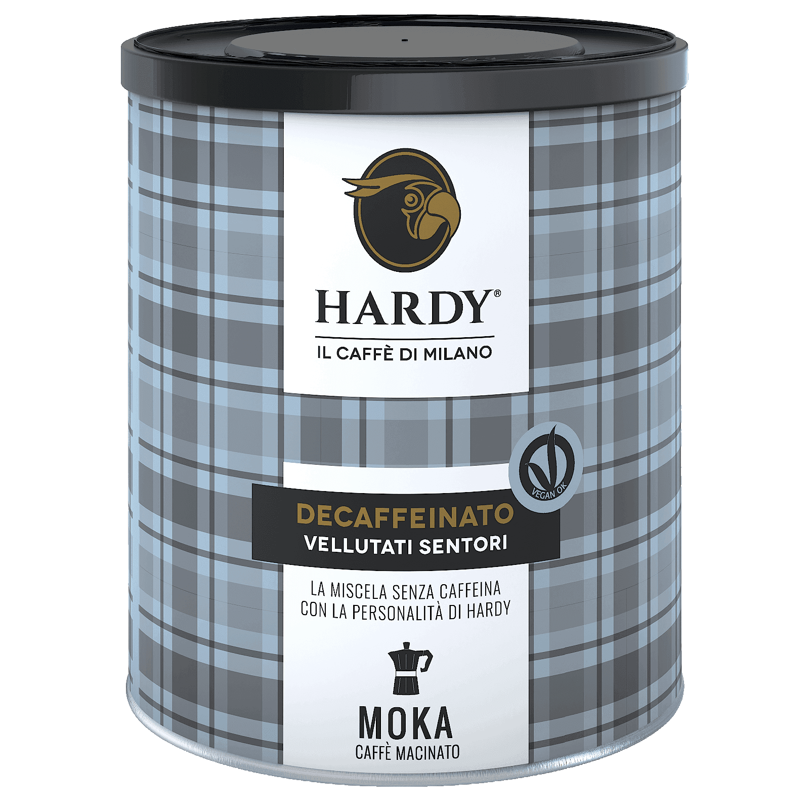 Caffè Hardy Decaffeinato — Lattina moka 250 g